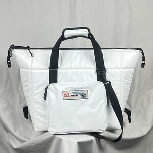Igloo Marine Ultra Cooler Tote Soft Bag White Insulated Boating Fishing 23x16
